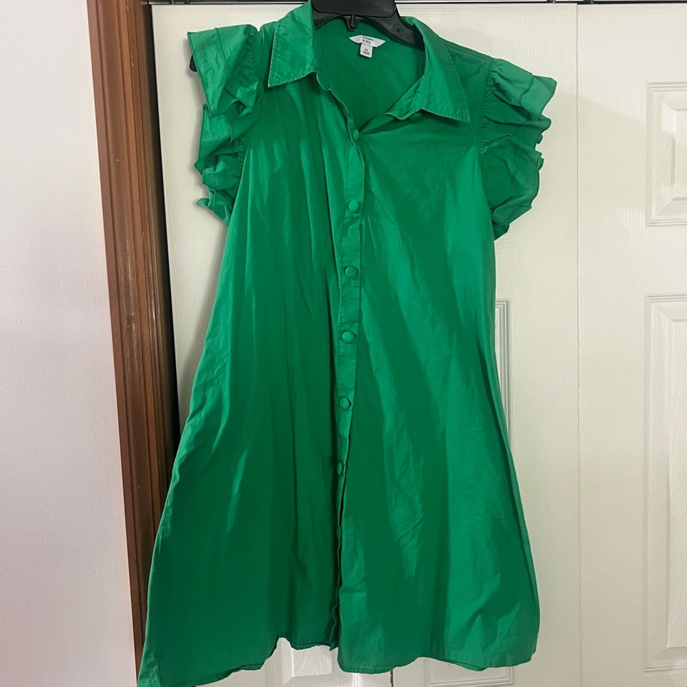 Crown & Ivy Green Midi Dress